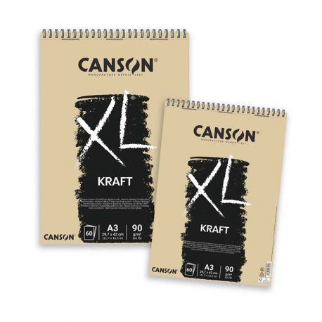 Canson XL Kraft Carta da Schizzo Avana 90gr. Blocchi Canson A4 (21x29,7cm)  60fg.