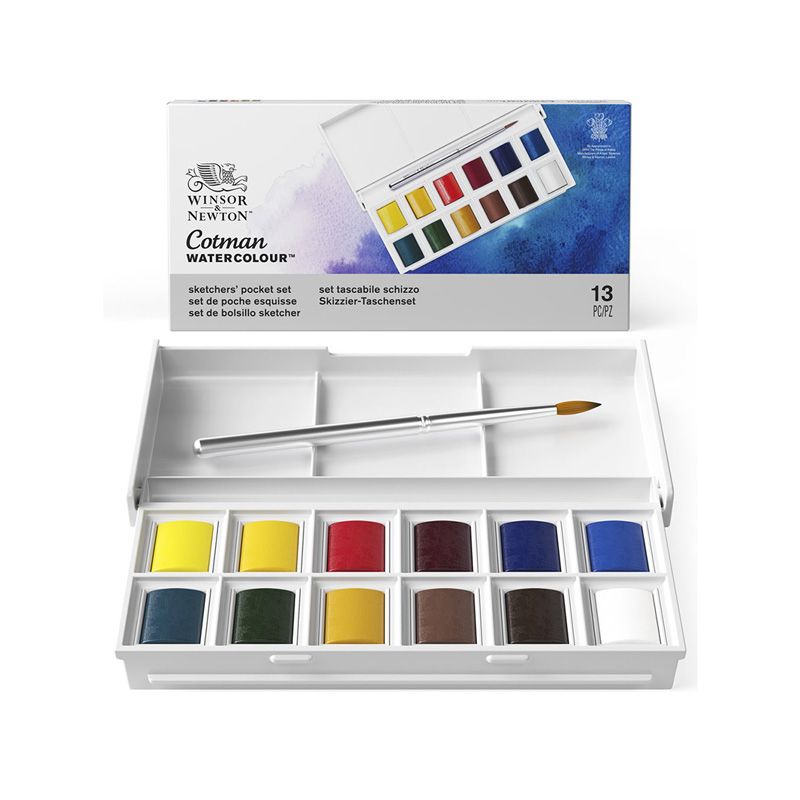 DOM - 11475 - Set acquerelli on the go 12 colori+pennello - 8004957114751