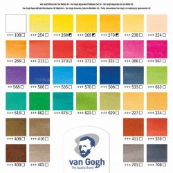 Acquerello Van Gogh Set 36 ½ godet in metallo